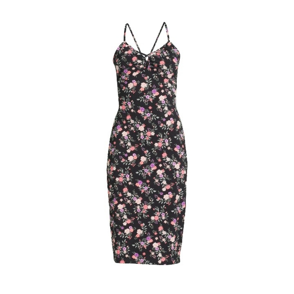 Floral Bodycon Midi Dress